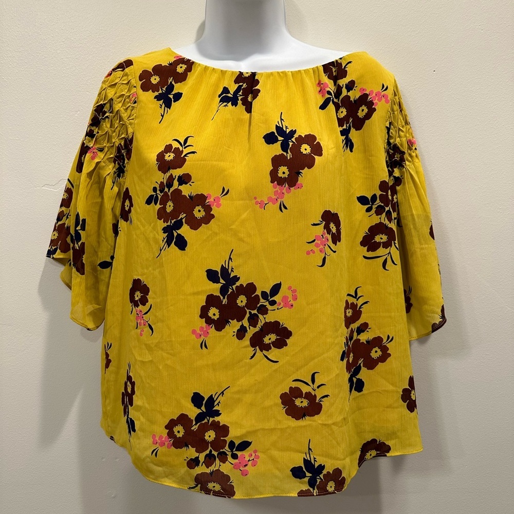 Madewell Women’s Flower blouse Yellow Large